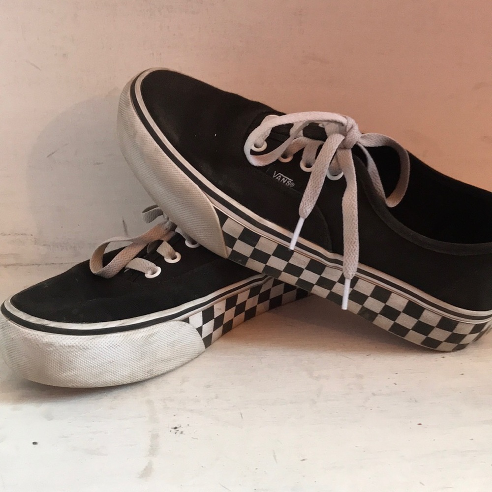 Checkered Platform Vans